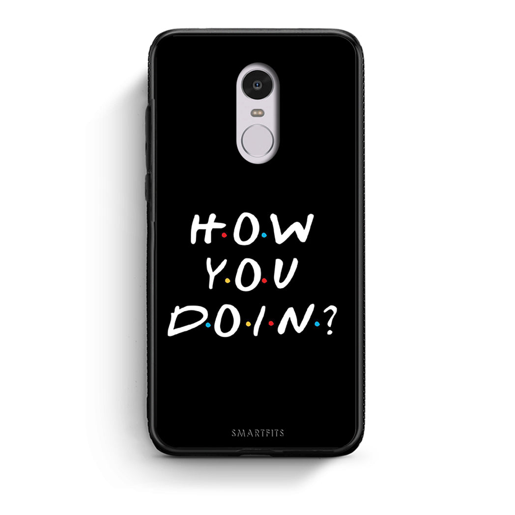 Xiaomi Redmi Note 4/4X How You Doin θήκη από τη Smartfits με σχέδιο στο πίσω μέρος και μαύρο περίβλημα | Smartphone case with colorful back and black bezels by Smartfits