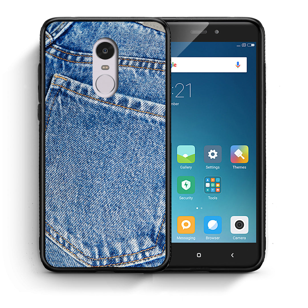 Θήκη Xiaomi Redmi Note 4/4X Jeans Pocket από τη Smartfits με σχέδιο στο πίσω μέρος και μαύρο περίβλημα | Xiaomi Redmi Note 4/4X Jeans Pocket case with colorful back and black bezels