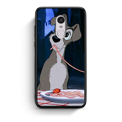 Xiaomi Redmi Note 4 / 4X Lady And Tramp 1 Θήκη Αγίου Βαλεντίνου από τη Smartfits με σχέδιο στο πίσω μέρος και μαύρο περίβλημα | Smartphone case with colorful back and black bezels by Smartfits