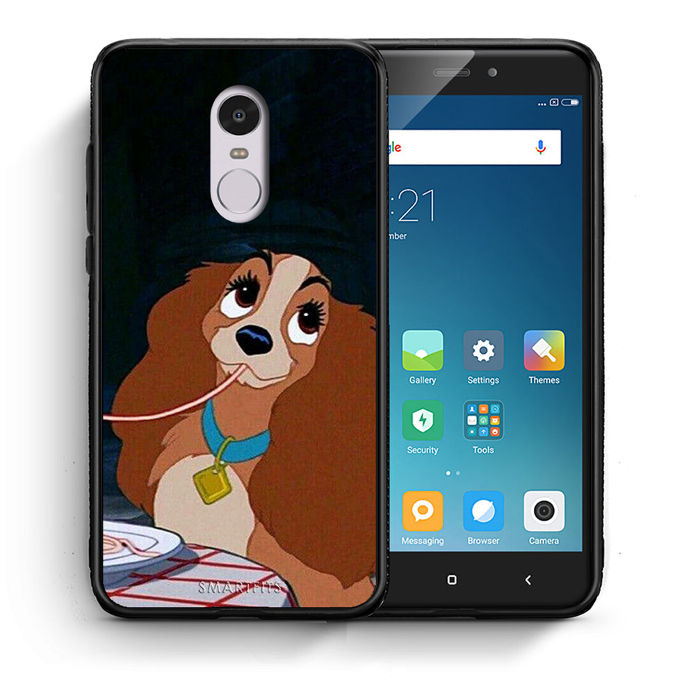 Θήκη Αγίου Βαλεντίνου Xiaomi Redmi Note 4 / 4X Lady And Tramp 2 από τη Smartfits με σχέδιο στο πίσω μέρος και μαύρο περίβλημα | Xiaomi Redmi Note 4 / 4X Lady And Tramp 2 case with colorful back and black bezels
