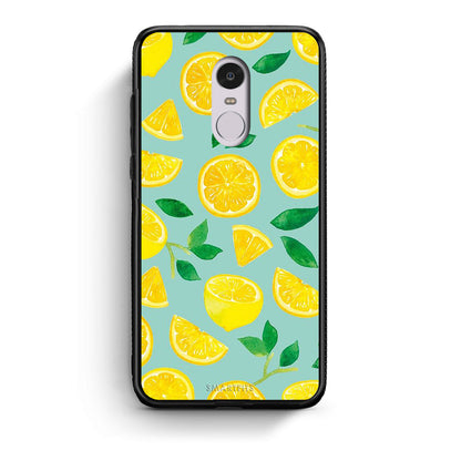 Xiaomi Redmi Note 4/4X Lemons θήκη από τη Smartfits με σχέδιο στο πίσω μέρος και μαύρο περίβλημα | Smartphone case with colorful back and black bezels by Smartfits