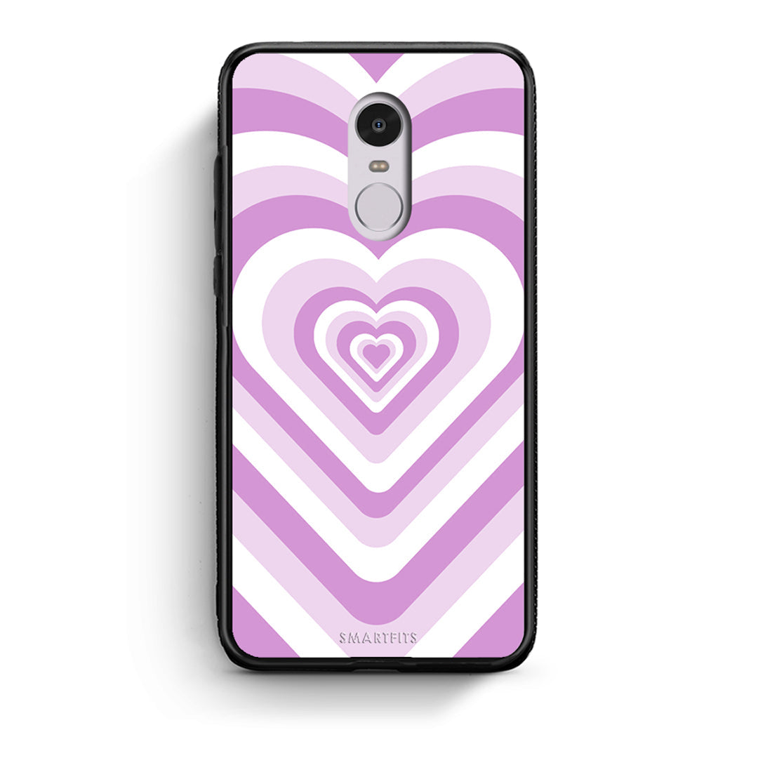 Xiaomi Redmi Note 4/4X Lilac Hearts θήκη από τη Smartfits με σχέδιο στο πίσω μέρος και μαύρο περίβλημα | Smartphone case with colorful back and black bezels by Smartfits
