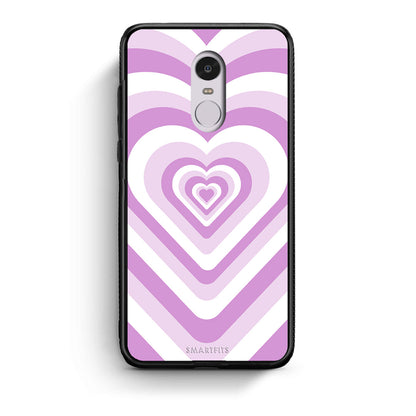 Xiaomi Redmi Note 4/4X Lilac Hearts θήκη από τη Smartfits με σχέδιο στο πίσω μέρος και μαύρο περίβλημα | Smartphone case with colorful back and black bezels by Smartfits