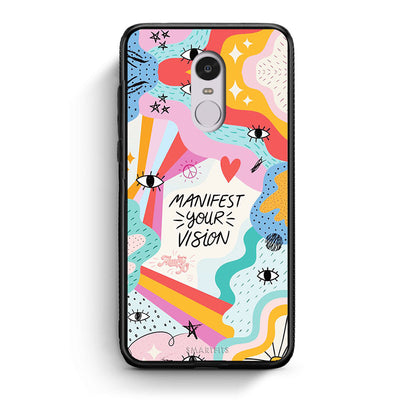 Xiaomi Redmi Note 4/4X Manifest Your Vision θήκη από τη Smartfits με σχέδιο στο πίσω μέρος και μαύρο περίβλημα | Smartphone case with colorful back and black bezels by Smartfits