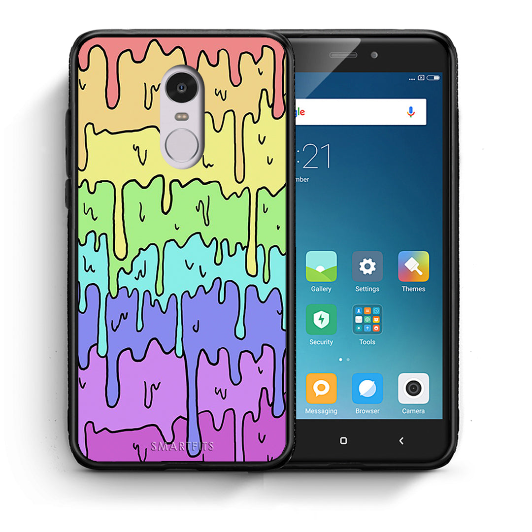 Θήκη Xiaomi Redmi Note 4/4X Melting Rainbow από τη Smartfits με σχέδιο στο πίσω μέρος και μαύρο περίβλημα | Xiaomi Redmi Note 4/4X Melting Rainbow case with colorful back and black bezels
