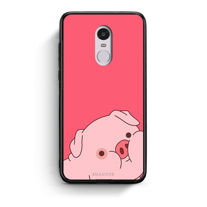 Xiaomi Redmi Note 4 / 4X Pig Love 1 Θήκη Αγίου Βαλεντίνου από τη Smartfits με σχέδιο στο πίσω μέρος και μαύρο περίβλημα | Smartphone case with colorful back and black bezels by Smartfits