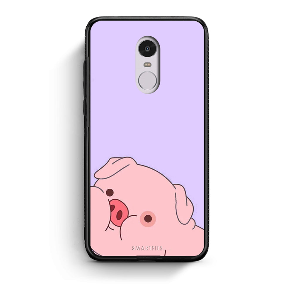 Xiaomi Redmi Note 4 / 4X Pig Love 2 Θήκη Αγίου Βαλεντίνου από τη Smartfits με σχέδιο στο πίσω μέρος και μαύρο περίβλημα | Smartphone case with colorful back and black bezels by Smartfits