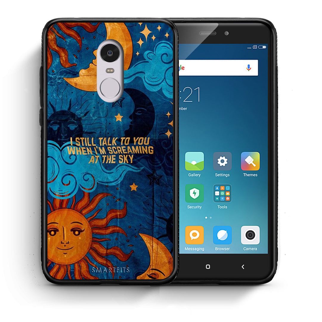 Θήκη Xiaomi Redmi Note 4/4X Screaming Sky από τη Smartfits με σχέδιο στο πίσω μέρος και μαύρο περίβλημα | Xiaomi Redmi Note 4/4X Screaming Sky case with colorful back and black bezels