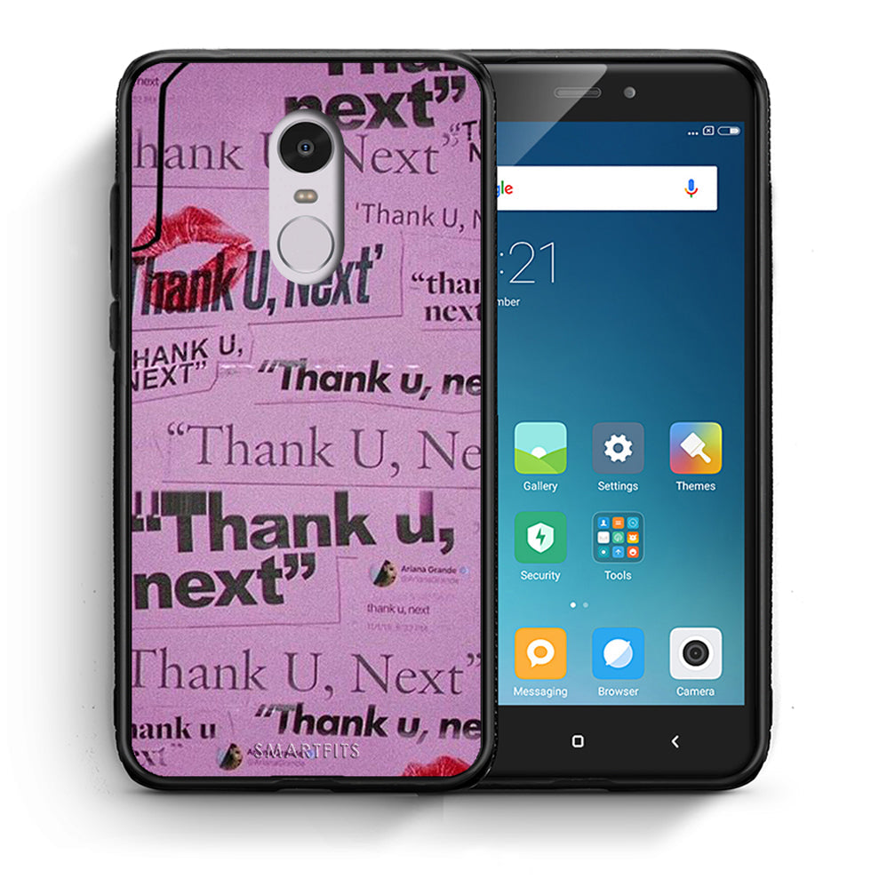 Θήκη Αγίου Βαλεντίνου Xiaomi Redmi Note 4 / 4X Thank You Next από τη Smartfits με σχέδιο στο πίσω μέρος και μαύρο περίβλημα | Xiaomi Redmi Note 4 / 4X Thank You Next case with colorful back and black bezels