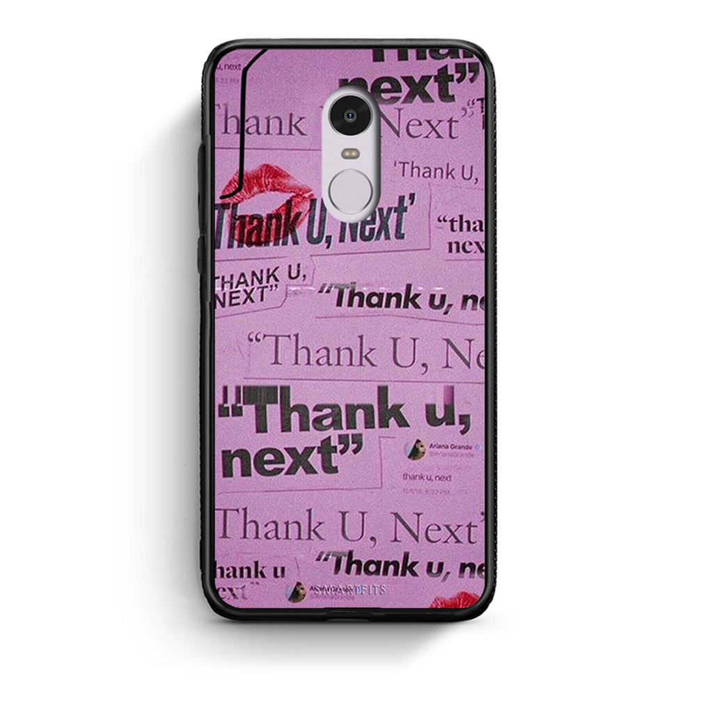 Xiaomi Redmi Note 4 / 4X Thank You Next Θήκη Αγίου Βαλεντίνου από τη Smartfits με σχέδιο στο πίσω μέρος και μαύρο περίβλημα | Smartphone case with colorful back and black bezels by Smartfits