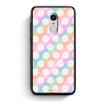 Xiaomi Redmi Note 4/4X White Daisies θήκη από τη Smartfits με σχέδιο στο πίσω μέρος και μαύρο περίβλημα | Smartphone case with colorful back and black bezels by Smartfits