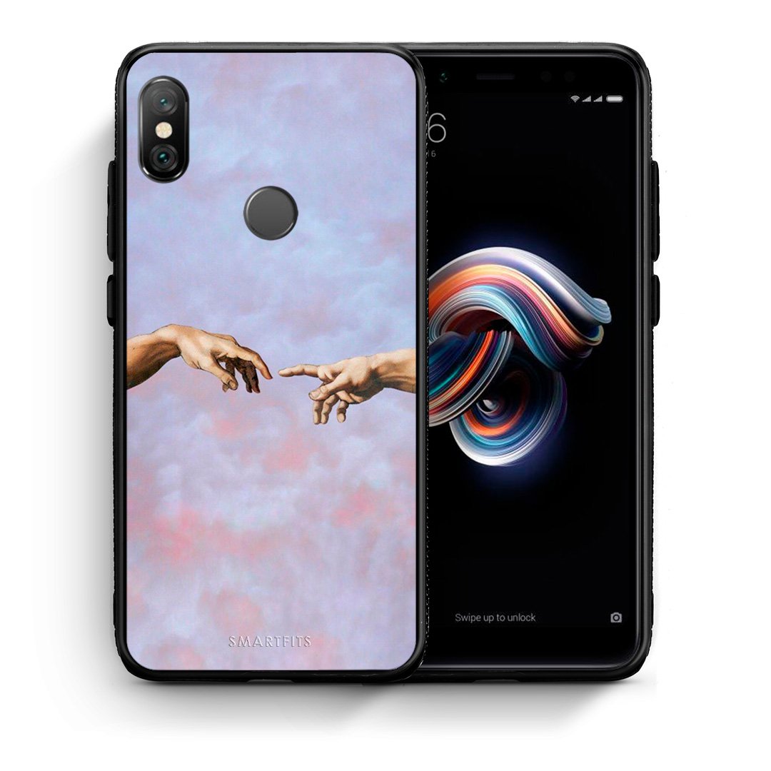 Θήκη Xiaomi Redmi Note 5 Adam Hand από τη Smartfits με σχέδιο στο πίσω μέρος και μαύρο περίβλημα | Xiaomi Redmi Note 5 Adam Hand case with colorful back and black bezels