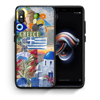 Thumbnail for Θήκη Xiaomi Redmi Note 5 All Greek από τη Smartfits με σχέδιο στο πίσω μέρος και μαύρο περίβλημα | Xiaomi Redmi Note 5 All Greek case with colorful back and black bezels