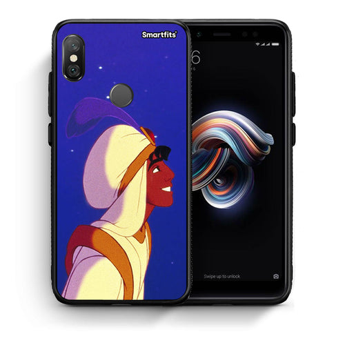 Θήκη Xiaomi Redmi Note 5 Alladin And Jasmine Love 1 από τη Smartfits με σχέδιο στο πίσω μέρος και μαύρο περίβλημα | Xiaomi Redmi Note 5 Alladin And Jasmine Love 1 case with colorful back and black bezels