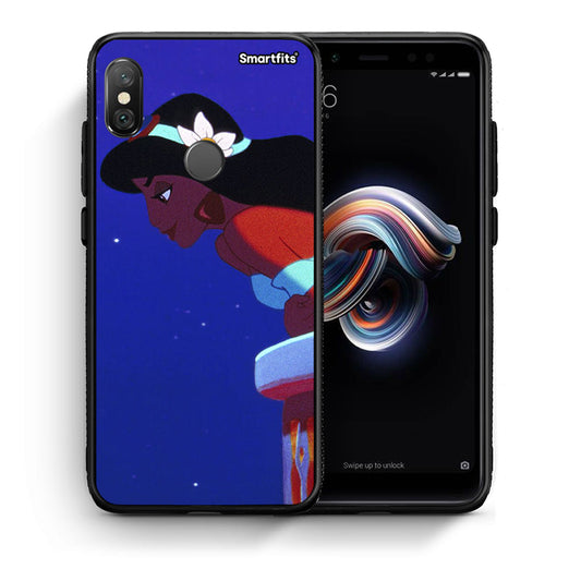 Θήκη Xiaomi Redmi Note 5 Alladin And Jasmine Love 2 από τη Smartfits με σχέδιο στο πίσω μέρος και μαύρο περίβλημα | Xiaomi Redmi Note 5 Alladin And Jasmine Love 2 case with colorful back and black bezels