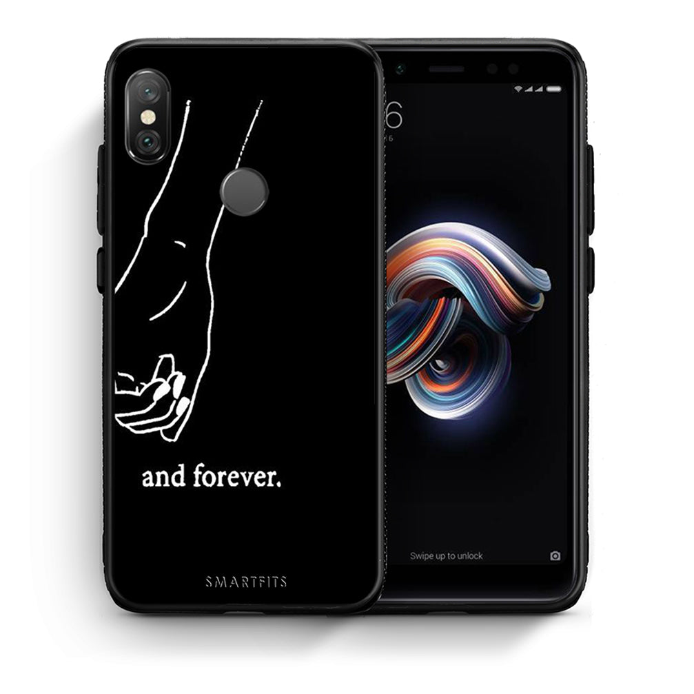 Θήκη Αγίου Βαλεντίνου Xiaomi Redmi Note 5 Always & Forever 2 από τη Smartfits με σχέδιο στο πίσω μέρος και μαύρο περίβλημα | Xiaomi Redmi Note 5 Always & Forever 2 case with colorful back and black bezels