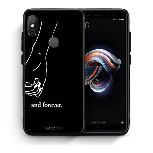Θήκη Αγίου Βαλεντίνου Xiaomi Redmi Note 5 Always & Forever 2 από τη Smartfits με σχέδιο στο πίσω μέρος και μαύρο περίβλημα | Xiaomi Redmi Note 5 Always & Forever 2 case with colorful back and black bezels