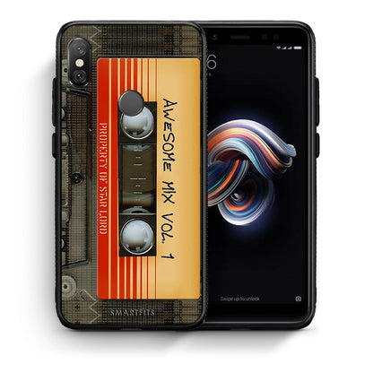 Θήκη Xiaomi Redmi Note 5 Awesome Mix από τη Smartfits με σχέδιο στο πίσω μέρος και μαύρο περίβλημα | Xiaomi Redmi Note 5 Awesome Mix case with colorful back and black bezels