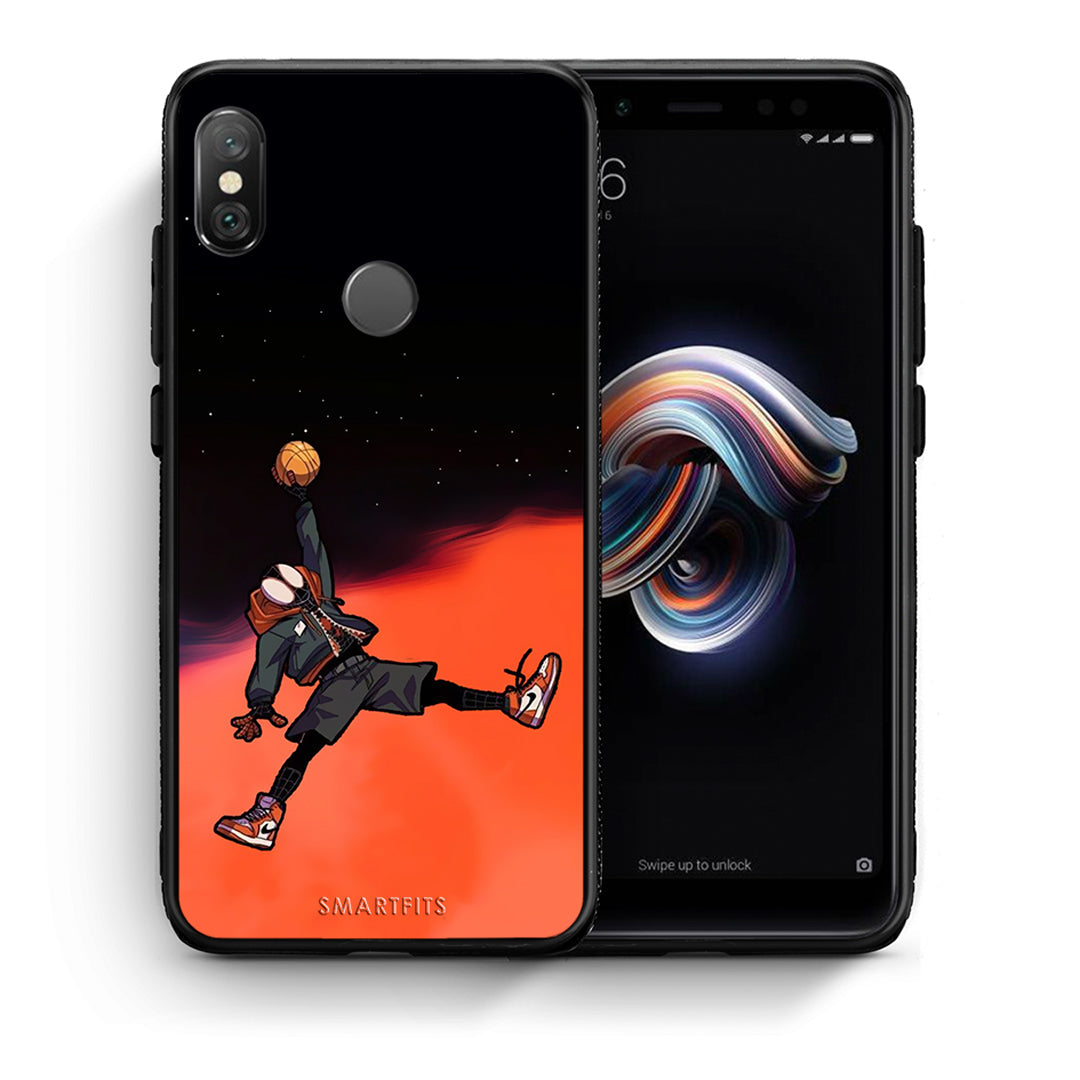 Θήκη Xiaomi Redmi Note 5 Basketball Hero από τη Smartfits με σχέδιο στο πίσω μέρος και μαύρο περίβλημα | Xiaomi Redmi Note 5 Basketball Hero case with colorful back and black bezels