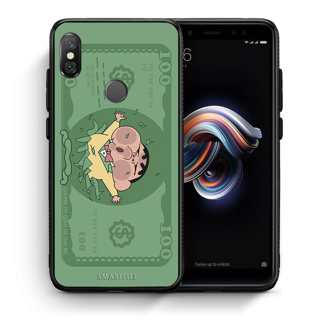 Θήκη Αγίου Βαλεντίνου Xiaomi Redmi Note 5 Big Money από τη Smartfits με σχέδιο στο πίσω μέρος και μαύρο περίβλημα | Xiaomi Redmi Note 5 Big Money case with colorful back and black bezels