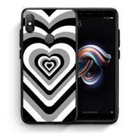 Thumbnail for Θήκη Xiaomi Redmi Note 5 Black Hearts από τη Smartfits με σχέδιο στο πίσω μέρος και μαύρο περίβλημα | Xiaomi Redmi Note 5 Black Hearts case with colorful back and black bezels