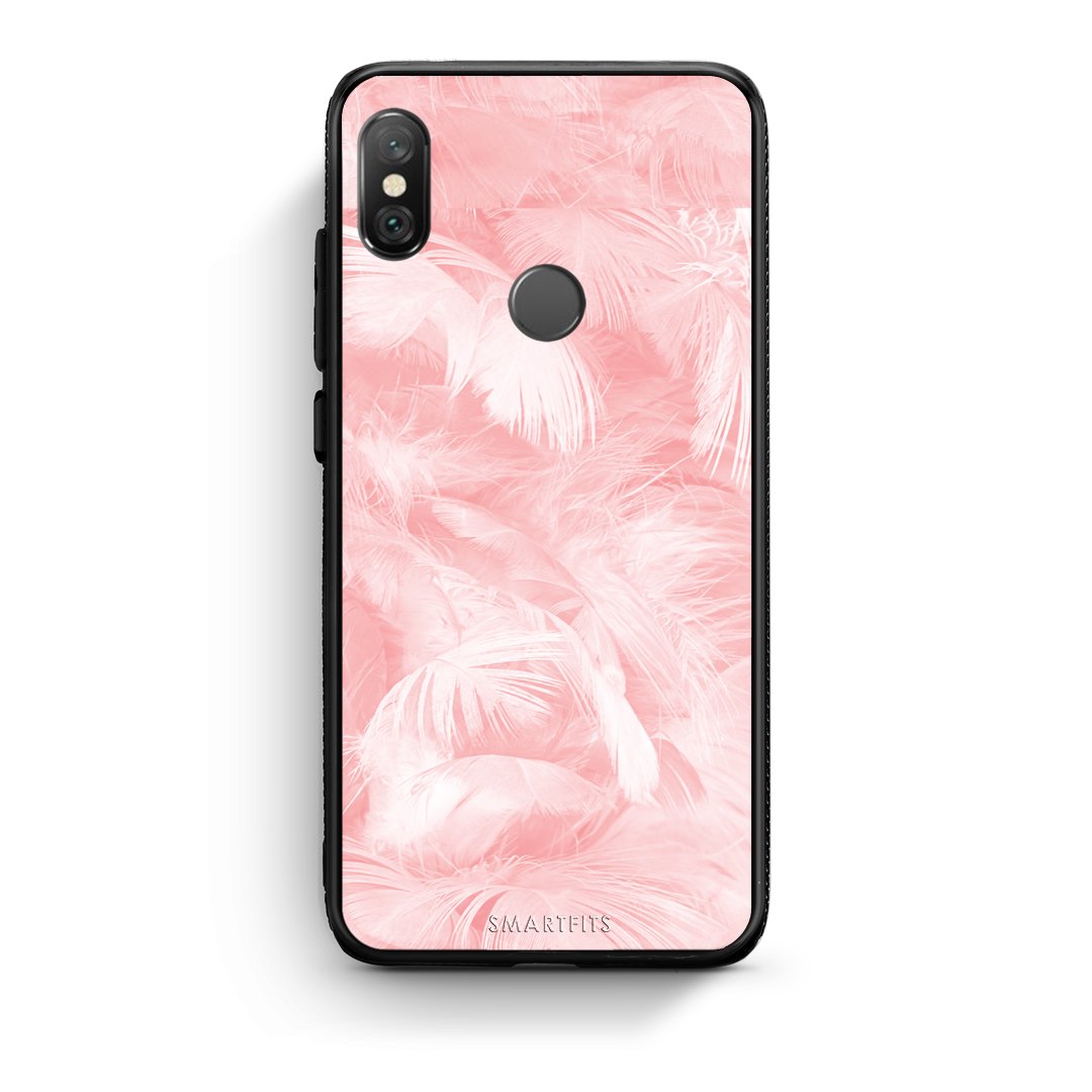 33 - Xiaomi Redmi Note 5 Pink Feather Boho case, cover, bumper