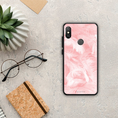 Boho Pink Feather - Xiaomi Redmi Note 5 θήκη
