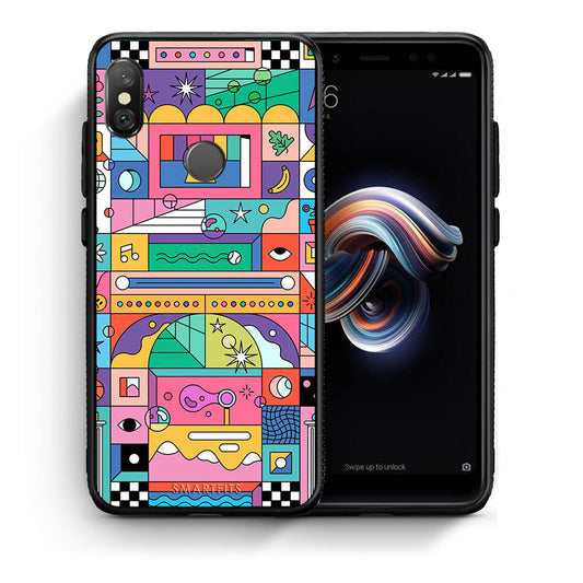 Θήκη Xiaomi Redmi Note 5 Bubbles Soap από τη Smartfits με σχέδιο στο πίσω μέρος και μαύρο περίβλημα | Xiaomi Redmi Note 5 Bubbles Soap case with colorful back and black bezels