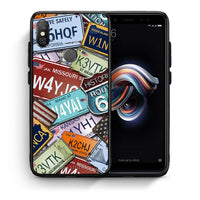 Thumbnail for Θήκη Xiaomi Redmi Note 5 Car Plates από τη Smartfits με σχέδιο στο πίσω μέρος και μαύρο περίβλημα | Xiaomi Redmi Note 5 Car Plates case with colorful back and black bezels