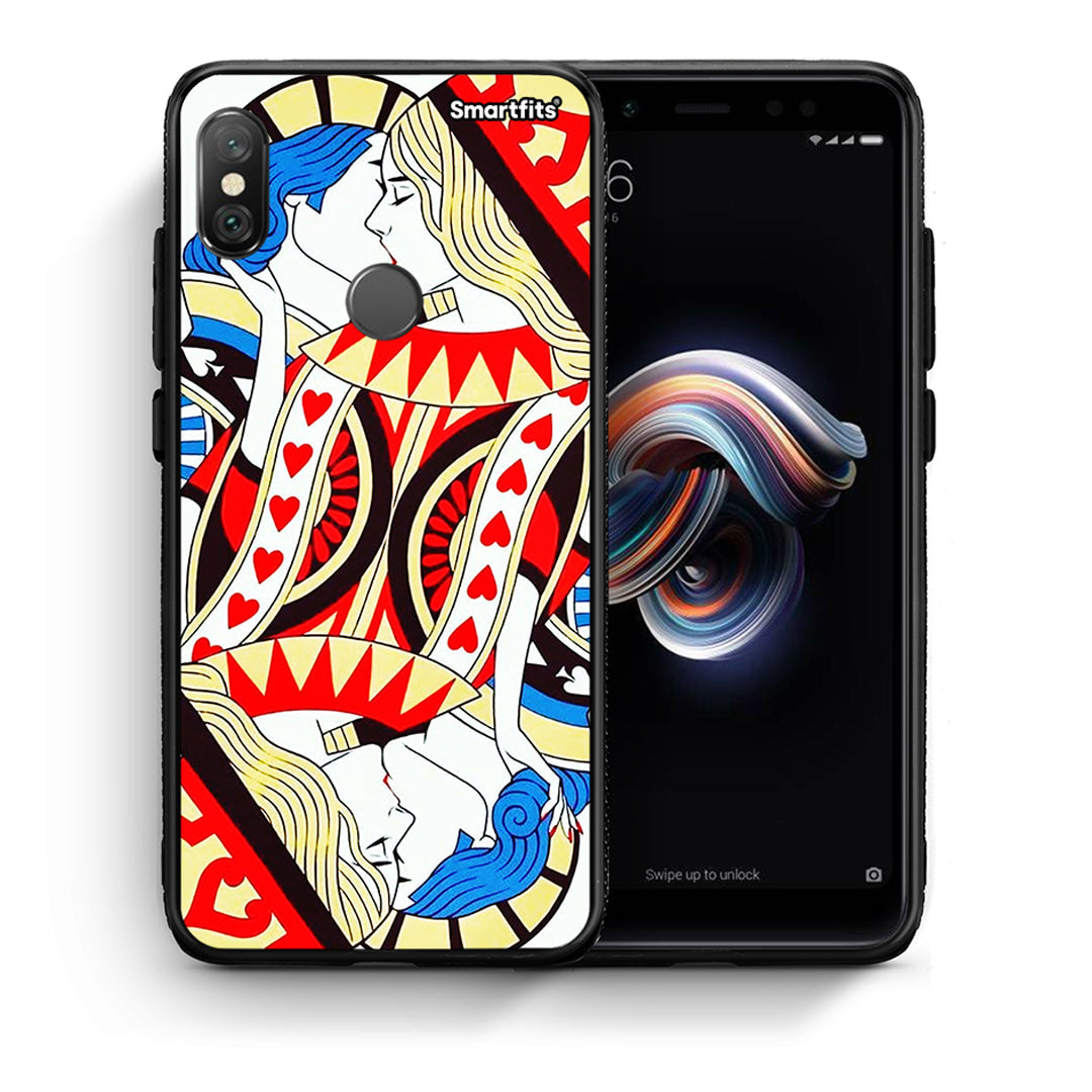 Θήκη Xiaomi Redmi Note 5 Card Love από τη Smartfits με σχέδιο στο πίσω μέρος και μαύρο περίβλημα | Xiaomi Redmi Note 5 Card Love case with colorful back and black bezels