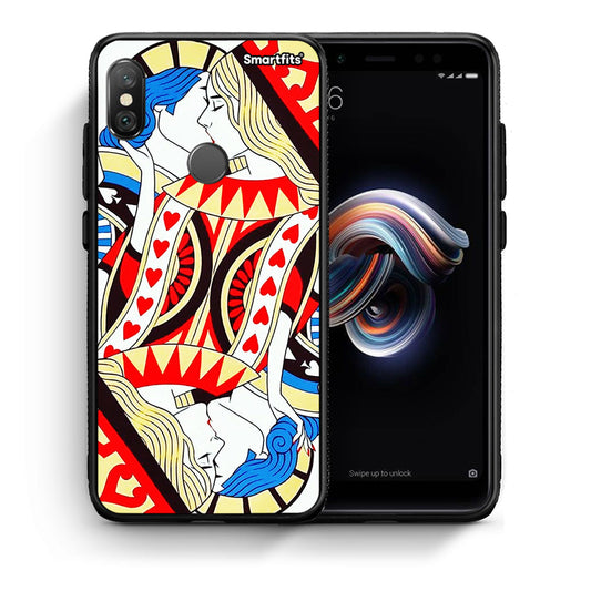 Θήκη Xiaomi Redmi Note 5 Card Love από τη Smartfits με σχέδιο στο πίσω μέρος και μαύρο περίβλημα | Xiaomi Redmi Note 5 Card Love case with colorful back and black bezels