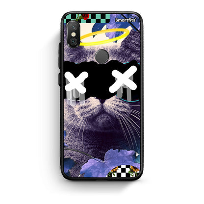 Xiaomi Redmi Note 5 Cat Collage θήκη από τη Smartfits με σχέδιο στο πίσω μέρος και μαύρο περίβλημα | Smartphone case with colorful back and black bezels by Smartfits