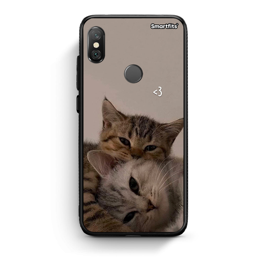 Xiaomi Redmi Note 5 Cats In Love Θήκη από τη Smartfits με σχέδιο στο πίσω μέρος και μαύρο περίβλημα | Smartphone case with colorful back and black bezels by Smartfits