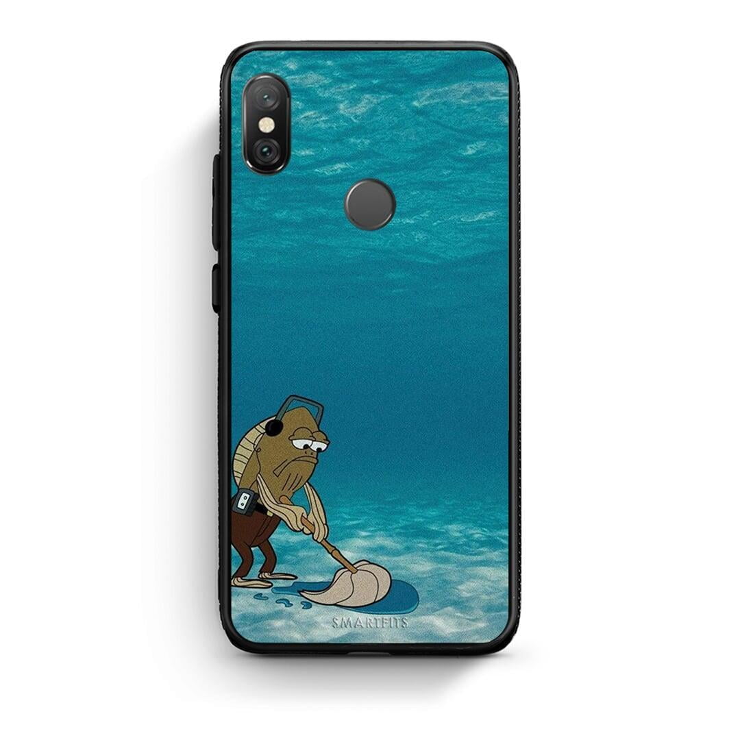 Xiaomi Redmi Note 5 Clean The Ocean Θήκη από τη Smartfits με σχέδιο στο πίσω μέρος και μαύρο περίβλημα | Smartphone case with colorful back and black bezels by Smartfits