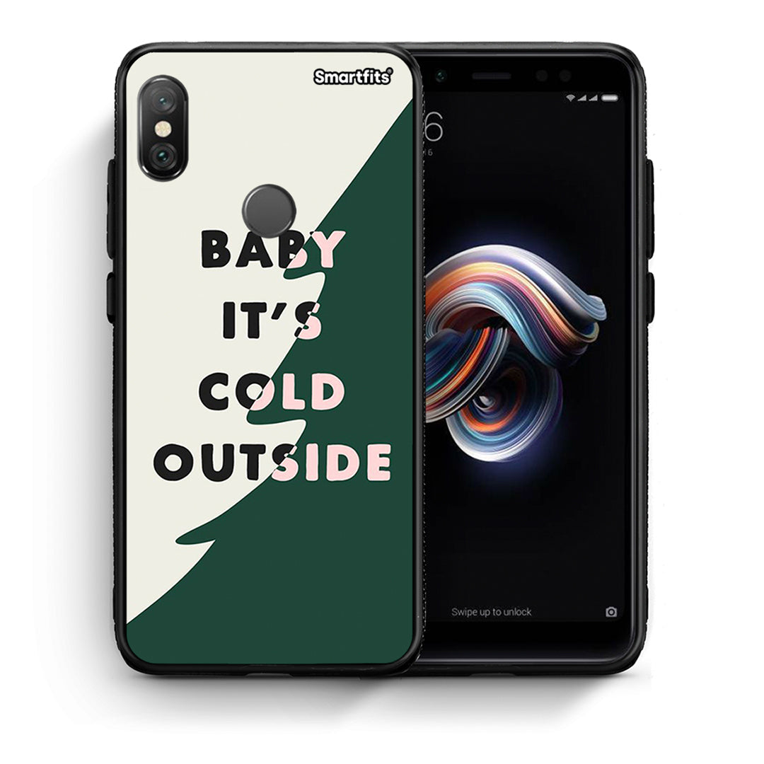 Θήκη Xiaomi Redmi Note 5 Cold Outside από τη Smartfits με σχέδιο στο πίσω μέρος και μαύρο περίβλημα | Xiaomi Redmi Note 5 Cold Outside case with colorful back and black bezels