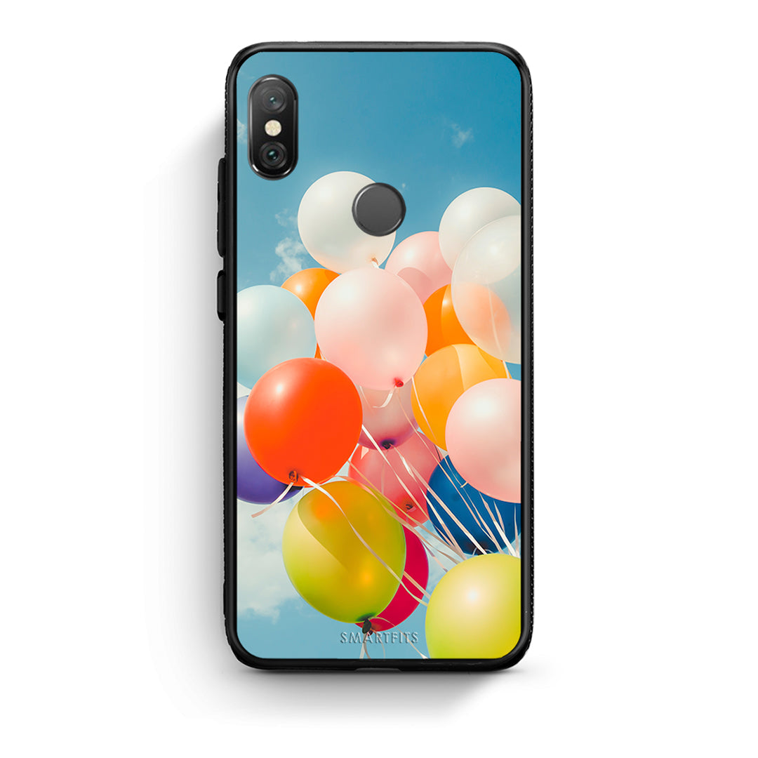 Xiaomi Redmi Note 5 Colorful Balloons θήκη από τη Smartfits με σχέδιο στο πίσω μέρος και μαύρο περίβλημα | Smartphone case with colorful back and black bezels by Smartfits