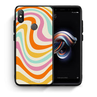 Thumbnail for Θήκη Xiaomi Redmi Note 5 Colourful Waves από τη Smartfits με σχέδιο στο πίσω μέρος και μαύρο περίβλημα | Xiaomi Redmi Note 5 Colourful Waves case with colorful back and black bezels