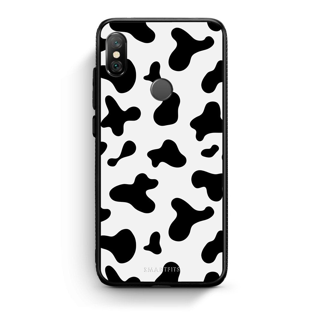 Xiaomi Redmi Note 5 Cow Print θήκη από τη Smartfits με σχέδιο στο πίσω μέρος και μαύρο περίβλημα | Smartphone case with colorful back and black bezels by Smartfits