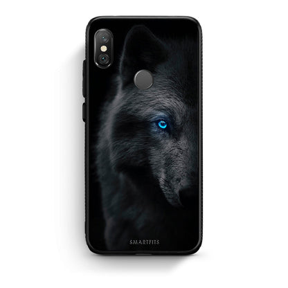 Xiaomi Redmi Note 5 Dark Wolf θήκη από τη Smartfits με σχέδιο στο πίσω μέρος και μαύρο περίβλημα | Smartphone case with colorful back and black bezels by Smartfits