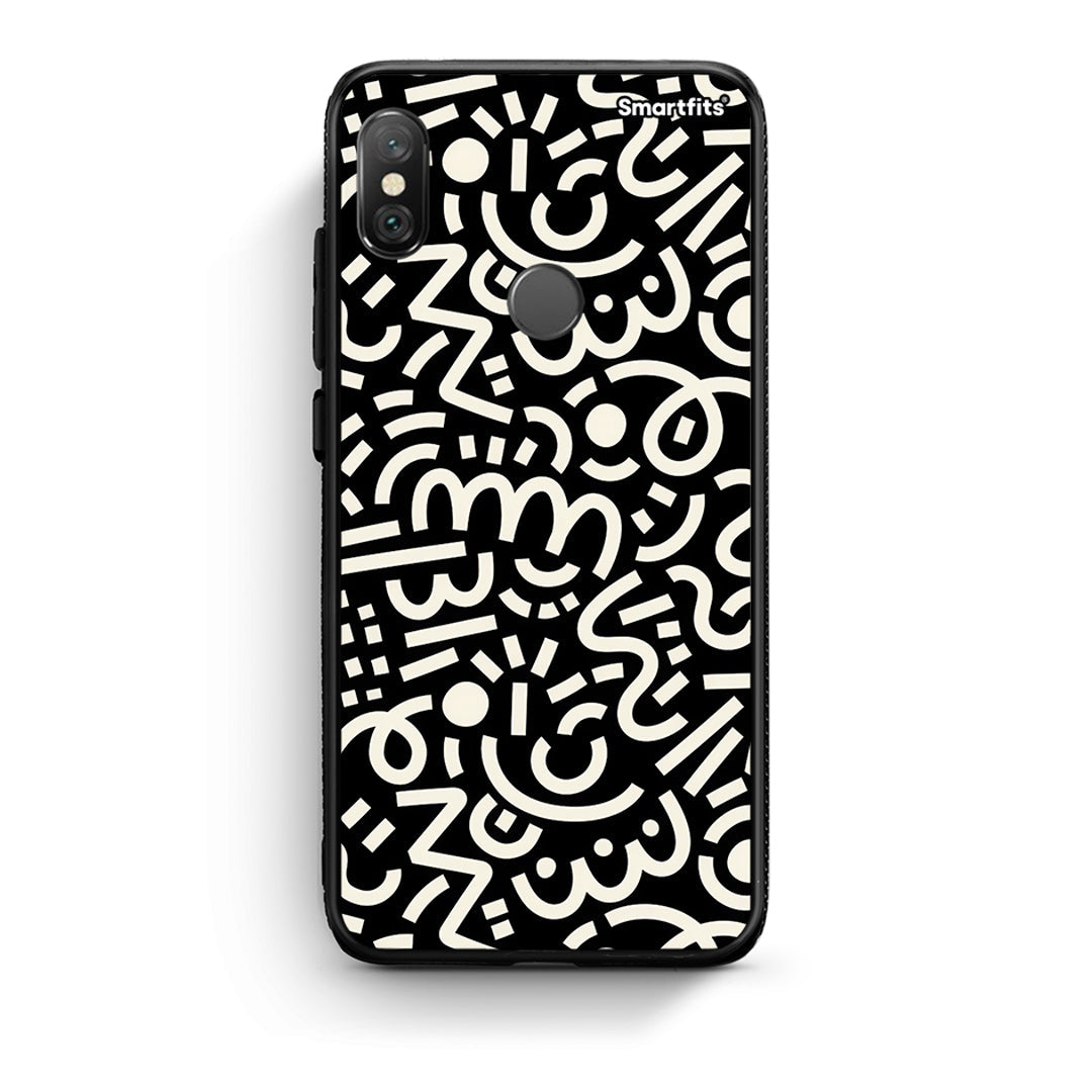 Xiaomi Redmi Note 5 Doodle Art Θήκη από τη Smartfits με σχέδιο στο πίσω μέρος και μαύρο περίβλημα | Smartphone case with colorful back and black bezels by Smartfits