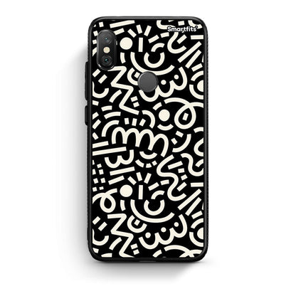 Xiaomi Redmi Note 5 Doodle Art Θήκη από τη Smartfits με σχέδιο στο πίσω μέρος και μαύρο περίβλημα | Smartphone case with colorful back and black bezels by Smartfits