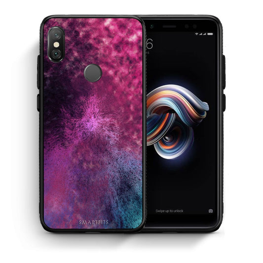 Θήκη Xiaomi Redmi Note 5 Aurora Galaxy από τη Smartfits με σχέδιο στο πίσω μέρος και μαύρο περίβλημα | Xiaomi Redmi Note 5 Aurora Galaxy case with colorful back and black bezels