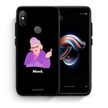 Θήκη Xiaomi Redmi Note 5 Grandma Mood Black από τη Smartfits με σχέδιο στο πίσω μέρος και μαύρο περίβλημα | Xiaomi Redmi Note 5 Grandma Mood Black case with colorful back and black bezels