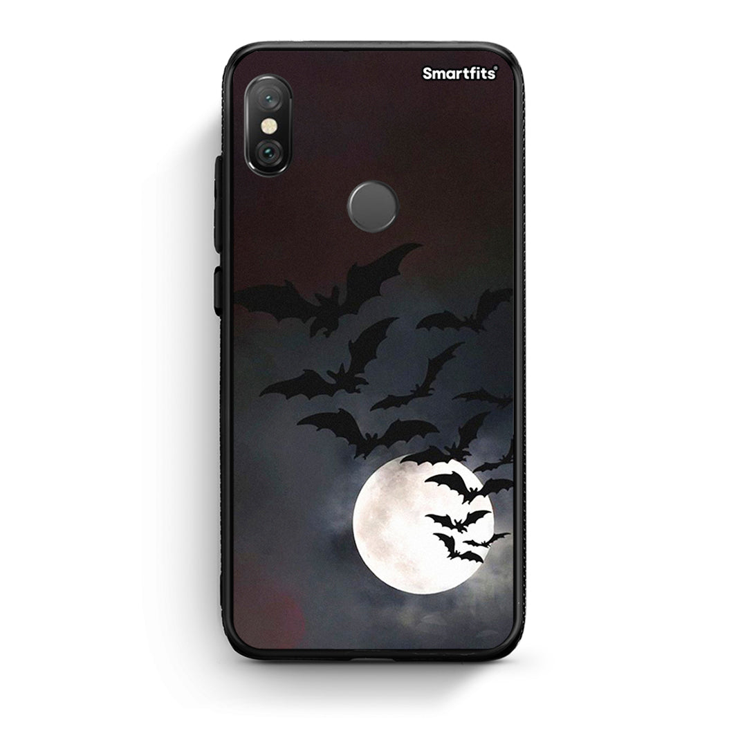 Xiaomi Redmi Note 5 Halloween Bat Night Θήκη από τη Smartfits με σχέδιο στο πίσω μέρος και μαύρο περίβλημα | Smartphone case with colorful back and black bezels by Smartfits