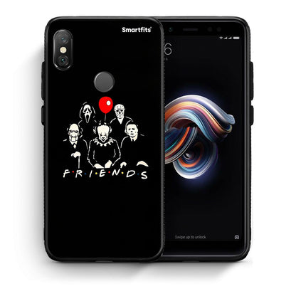 Θήκη Xiaomi Redmi Note 5 Halloween Friends από τη Smartfits με σχέδιο στο πίσω μέρος και μαύρο περίβλημα | Xiaomi Redmi Note 5 Halloween Friends case with colorful back and black bezels