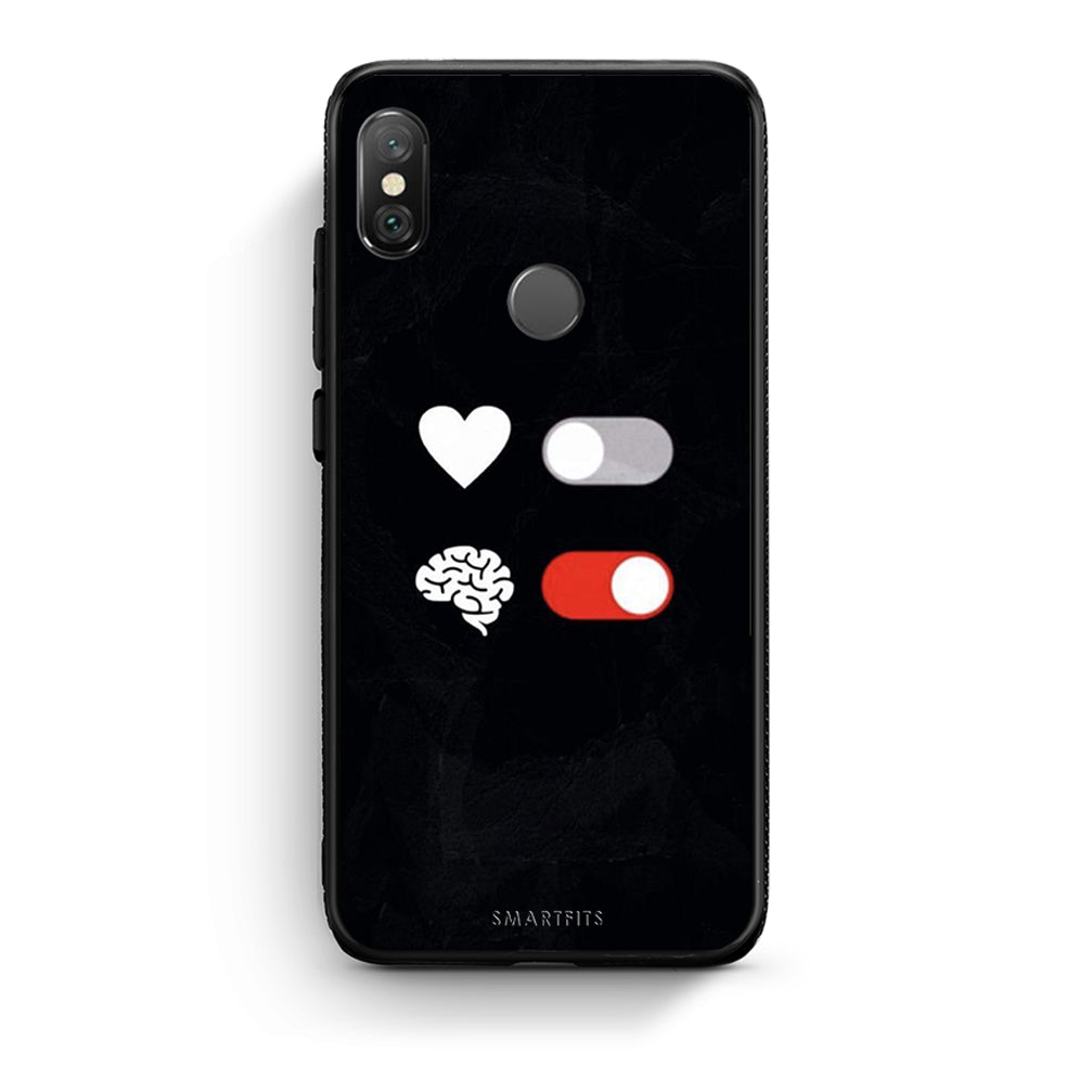 Xiaomi Redmi Note 5 Heart Vs Brain Θήκη Αγίου Βαλεντίνου από τη Smartfits με σχέδιο στο πίσω μέρος και μαύρο περίβλημα | Smartphone case with colorful back and black bezels by Smartfits