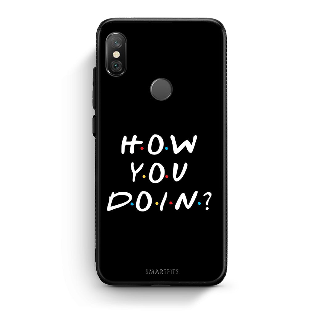Xiaomi Redmi Note 5 How You Doin θήκη από τη Smartfits με σχέδιο στο πίσω μέρος και μαύρο περίβλημα | Smartphone case with colorful back and black bezels by Smartfits