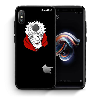 Θήκη Xiaomi Redmi Note 5 Itadori Anime από τη Smartfits με σχέδιο στο πίσω μέρος και μαύρο περίβλημα | Xiaomi Redmi Note 5 Itadori Anime case with colorful back and black bezels