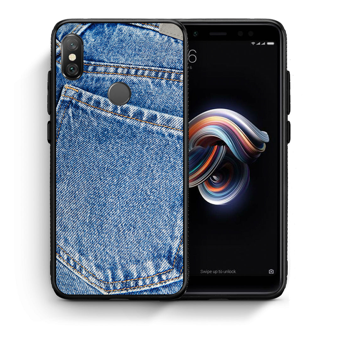 Θήκη Xiaomi Redmi Note 5 Jeans Pocket από τη Smartfits με σχέδιο στο πίσω μέρος και μαύρο περίβλημα | Xiaomi Redmi Note 5 Jeans Pocket case with colorful back and black bezels