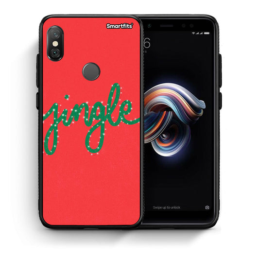 Θήκη Xiaomi Redmi Note 5 Jingle Xmas από τη Smartfits με σχέδιο στο πίσω μέρος και μαύρο περίβλημα | Xiaomi Redmi Note 5 Jingle Xmas case with colorful back and black bezels